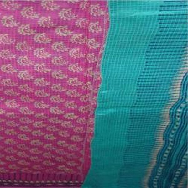 Check Silk Block Saree