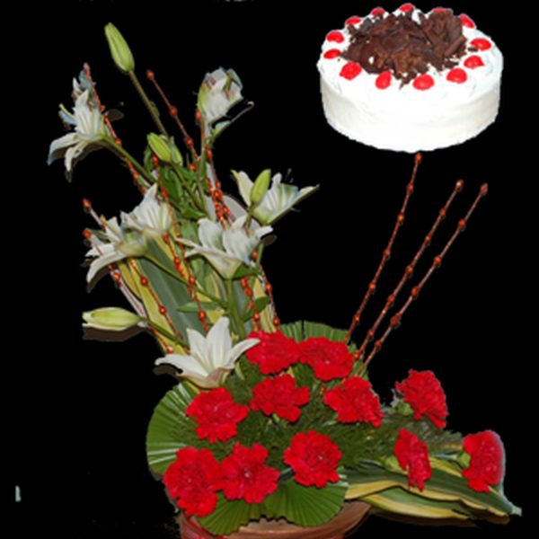 Red Carnation and Black Forest White